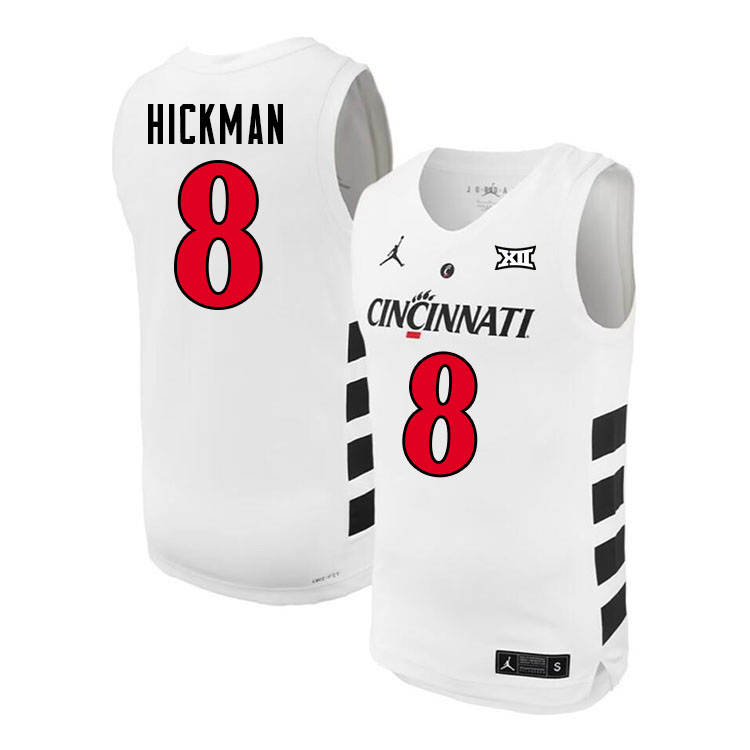 Connor Hickman Cincinnati Jersey,Cincinnati Bearcats #8 Connor Hickman Basketball Jersey Youth-White